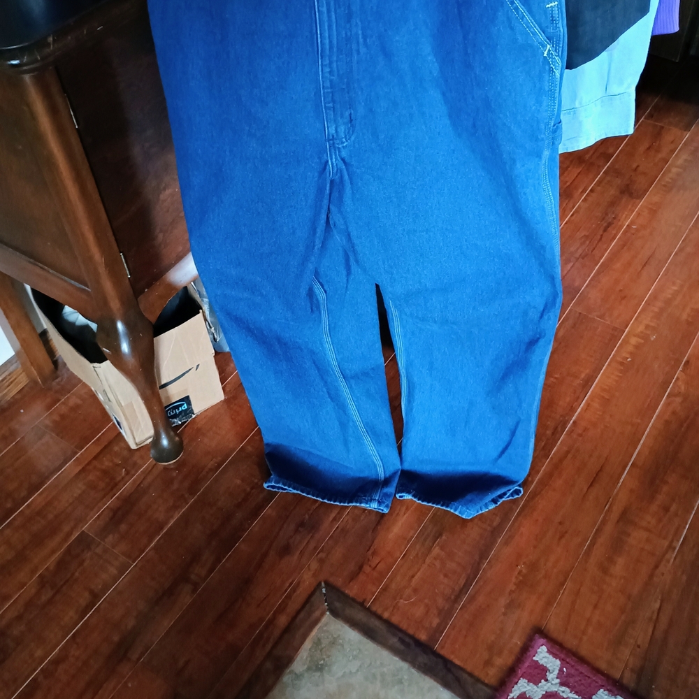 Carhartt Denim Overalls and Gray Long Sleeve T-Shirt Set - Picture 11 of 12